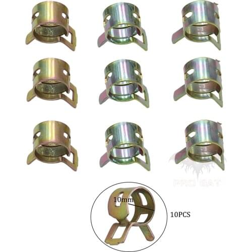 3/8" 10mm Spring Clip Fuel Oil Line Silicone Vacuum Hose Clamp Pack of 10