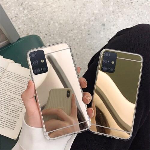Plating Mirror TPU Phone Case For Samsung A70 A50 A40 A30 A20 A10 S A71 A51 A31 A21 A21S Note 10 20 S20 plus Ultra Back Cover