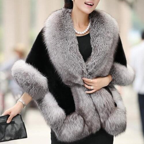 Brieuc New Bridal Jacket Coat Faux Fur Women Wedding Shawl Evening Party Dress Wraps Fur Shoulder Capes Slim Lady Fake Fur Cloak