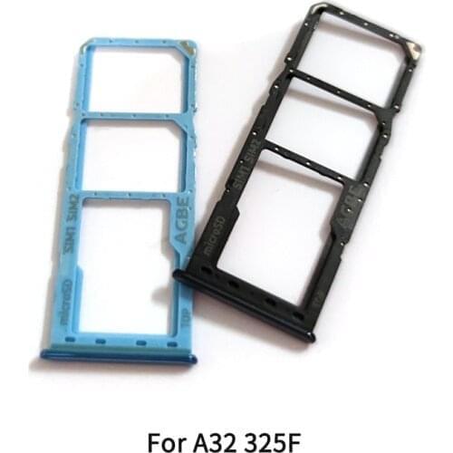10PCS Sim Tray Holder For Samsung Galaxy A32 A325F / A32 5G A326B SIM Card Tray Slot Holder Adapter Socket Repair Parts