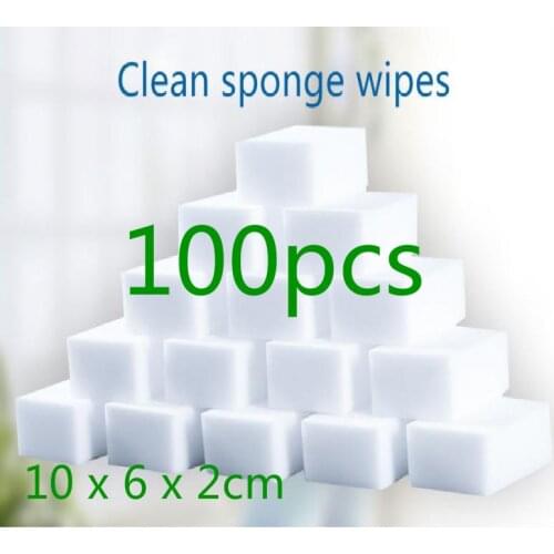 100 pcs/lot Melamine Sponge Eraser Kitchen Melamine Sponge Cleaner Cleaning Sponge for Office Bathroom Household Cleaning Tools