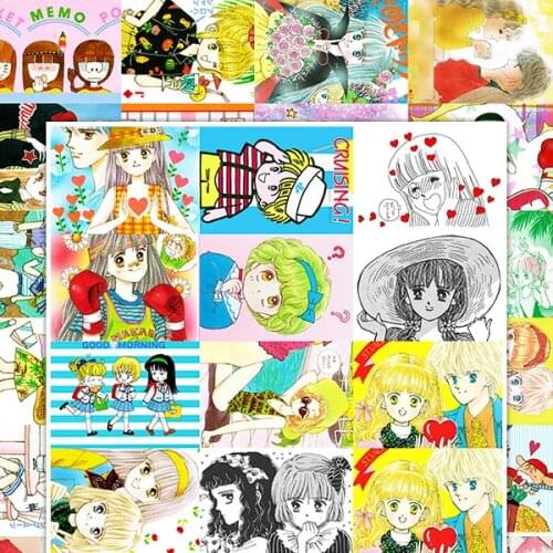 18PCS Manga cute cartoon Stickers Crafts And Scrapbooking stickers kids toys book Decorative sticker DIY Stationery