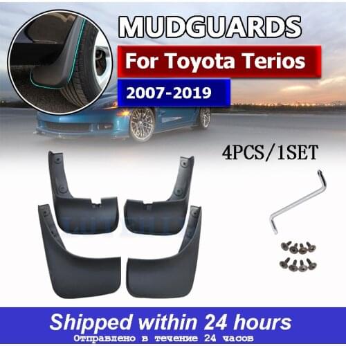 4Pcs Mud Flaps Splash Guards For Toyota Terios 2007-2019 Front and Rear Mudguards Car Styling Auto Acce