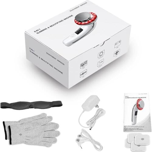 6 In 1 Ultrasound Cavitation Body Slimming Massager Weight Loss Anti-Cellulite Fat Burner Galvanic Infrared EMS Therapy Machine