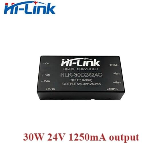 Free Ship 5pcs/lot DC DC converter module 9-36V to 24V 1250mA output 91% efficiency Hi-Link