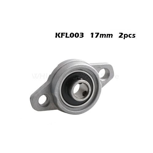Free shipping High Quality 2pcs 17mm KFL003 FL003 UCFL003 Pillow Block Bearing Flange Block Bearing