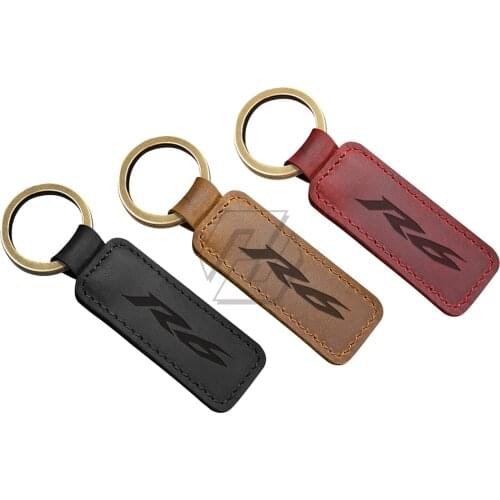 For Yamaha YZF-R6 R6 Models Motorcycle Keychain Cowhide Key Ring