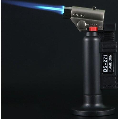Large-capacity Butane Gas Welding Torch Camping Kitchen BBQ Lighter Windproof Cigar Cigarette Lighters Torch Jet Lighters