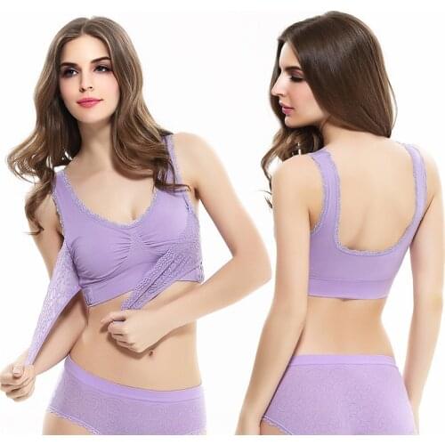 Genie bra Yogi Bra Fitness Debardeur Femme Woktout Push Up Crop Top Bra Soft Lace Jogging Vest Dropship
