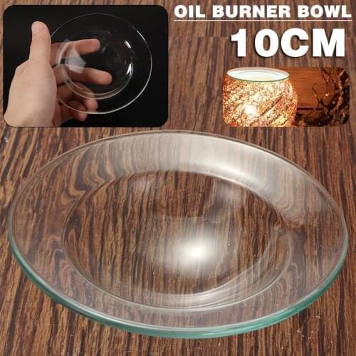 10cm Oil Burner Bowl Wax Melt Bowl Plate Candle Making Wax Heating Bowl Kits Round Replacement Clear Glass Dish