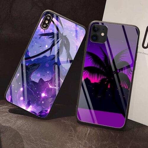 Beach art Phone Case Tempered Glass For iPhone 12 Pro Max Mini 11 Pro XR XS MAX 8 X 7 6S 6 Plus SE 2020 case