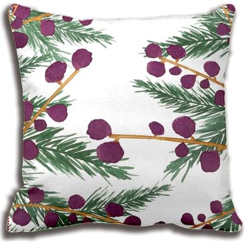 Floral Watercolor Bouquet Collage Throw Pillow Decorative Cushion Cover Pillow Case Customize Gift High-Quility By Lvsure