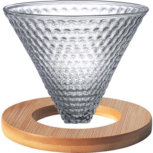 Wooden Coffee Dripper\ Reusable Filters V60 Glass for Glass Coffee Filter Reusable Coffee Filters