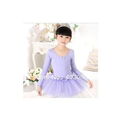 Free shipping wholesale Children ballet skirt,tutu dance dress,dancing dress,Long sleeve baby skirt