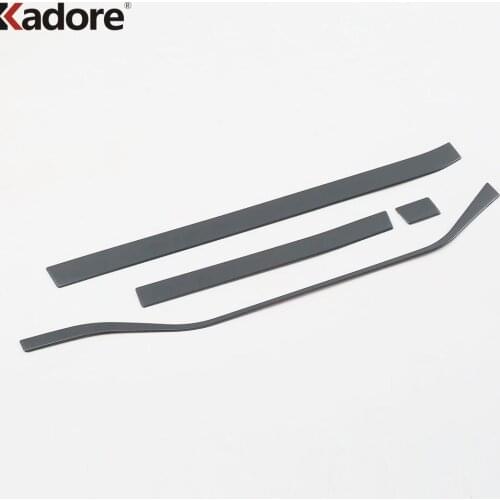For VW For Volkswagen T-Roc TROC 2017 2018 2019 Stainless Steel Center Control Strip Cover Trim Car Interior Accessories 4pcs