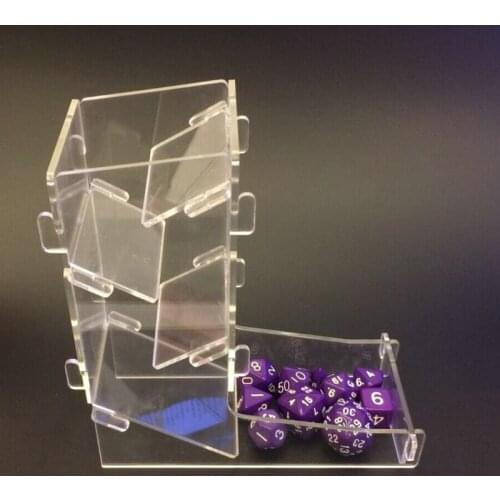 DND Acrylic Transparent Dice Tower DIY Board Game RPG Rolling Tower MTG Games