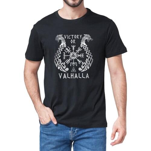 Unisex 100% Viking legend Retro Classic Tee Valhalla Odin Summer Mens Novelty Oversized T-Shirt Women Casual Streetwear EU Size