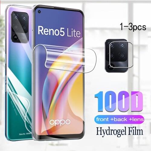 Hydrogel film for oppo reno 5 lite film front back screen protectors film reno5lite reno 5 5lite 6.43" re no5 lite camera glass