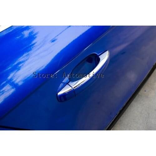 Chrome Door Handle Trims For Audi A4 B9 2016 2017 Cover Overlay Accessories