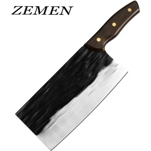 ZEMEN Kitchen Knife Chef Knife Slicing Knife Kitchen Tool Hand Forged 7.5 Inch Chef Knife High Carbon High Quality Butcher Knife