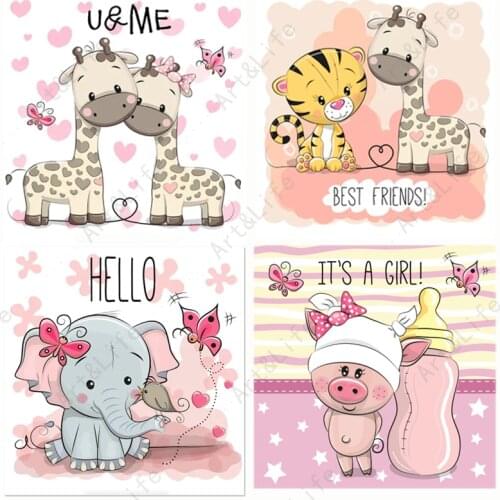 Cute Deer Tiger Pig Loves 2021 New Metal Cutting Dies Stencils for Making Scrapbooking Album Festival Cards Embossing Cut Die