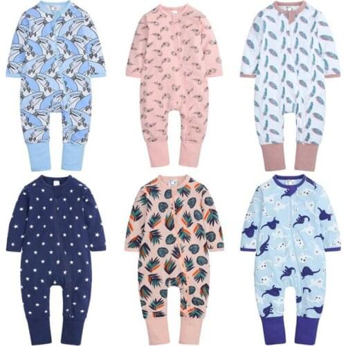 Newborn Infant Baby Boys Girls Printing Rompers Clothing Spring Autumn Kids Boy Girl Long Sleeve Rompers Clothes