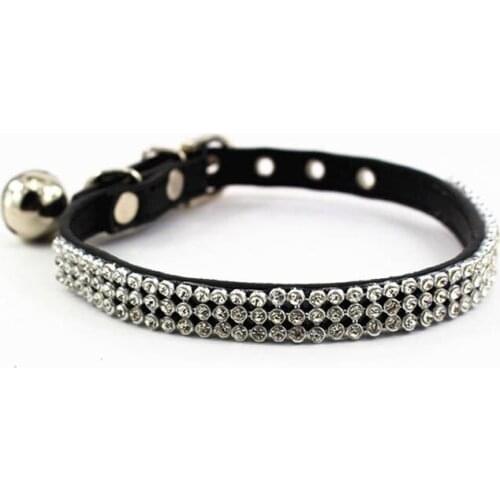 Tiny Rhinestone Dog Puppy Doggie Cat Pet Collars Blingbling Water Lines Lead Chihuahua Teddy 5Colours