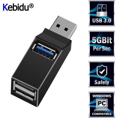 Portable Mini 3 Ports USB 3.0 Hub High Speed Data Transfer Splitter Box Adapter For MacBook Pro PC Laptop Multi-port USB Hub