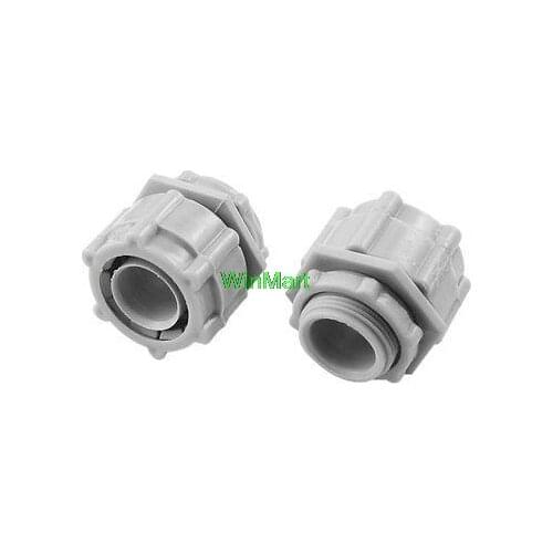 Grey Plastic Waterproof Cable Gland Connector 2 Pcs Yjsuj
