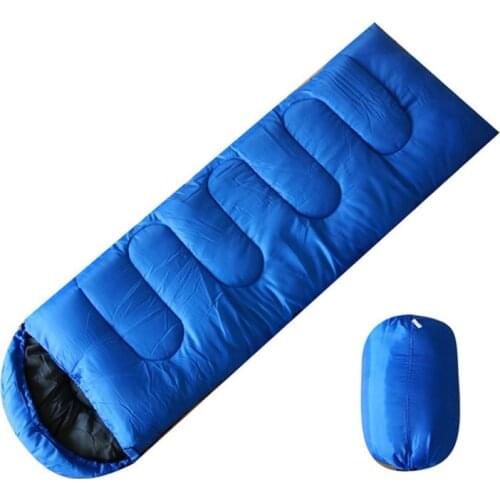 Outdoor Camping Envelope Type Sleeping Bag Portable Ultralight Waterproof Cotton Sleeping Bag With Cap For Travel Campingve