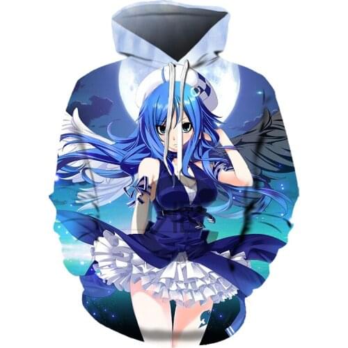 2021 Japanese Anime Fairy Tail 3D Printed Hoodies Men Women Fashion Cool Sweatshirts Harajuku Hip Hop Plussized Pullover 2XS-5XL