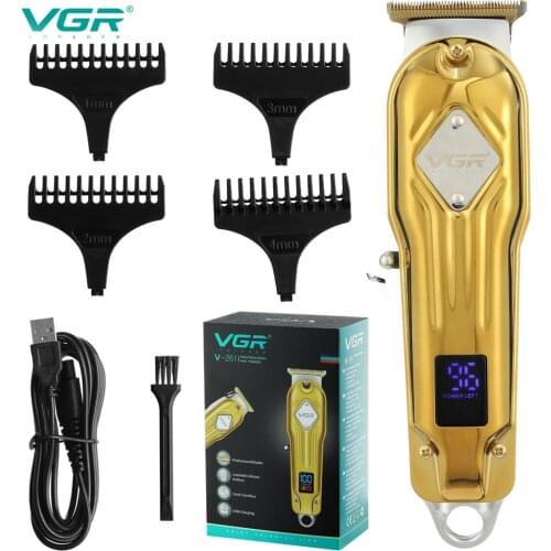 VGR 2021 New Hair Clipper Mens Beard Trimmer Professional Cordless Rechargeable Hair Cutter Kit Barber Electric Hair clippers