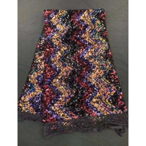 Best quality african French Lace Fabric with sequins SYJ-10616 embroidered African Tulle Lace Fabric