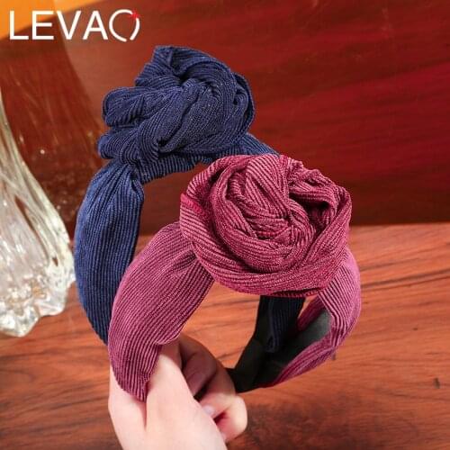Levao Solid Color Knotted Headband Bezel New Fashion Hair Bands For Women Headwear Hair Accessories