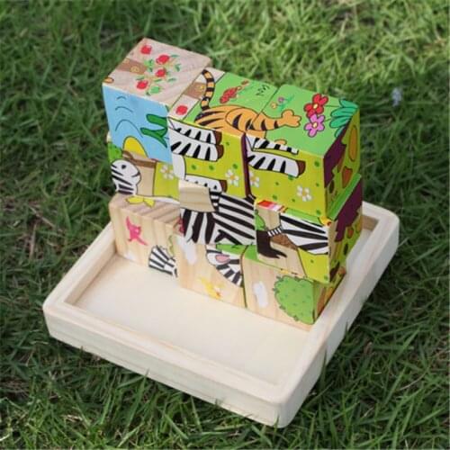 1 Pc Wood Plate For Six-Sided Painting Building Block Wood Pallet Toys Accessories 12cm X 12cm
