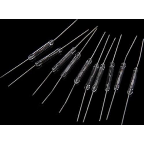 10 Pcs 2x14mm Reed Switch Normally Open Magnetic Induction Switch Electromagnetic N/O