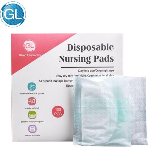 GL 100PCS Nursing Pads Ultra thin Soft Super Absorbency Breathable Maternity Individually Wrapped Portable Breast Feeding Pad