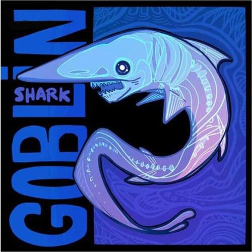 13cm x 13cm For Goblin Shark Motorcycle Car Stickers Vinyl Material Decal Fashion Waterproof Occlusion Scratch Decor