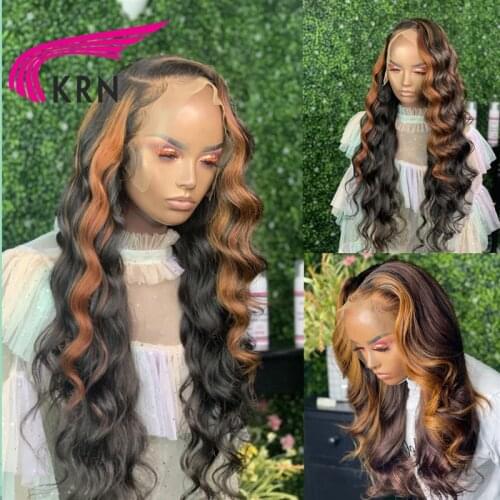 13X6 Lace Front Human Hair Wigs WIth Baby Hair Highlight Blonde Body Wave Brazilian Wigs Pre Plucked For Women