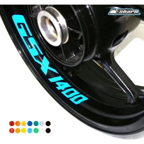 8 X CUSTOM INNER RIM DECALS WHEEL Reflective STICKERS STRIPES FIT SUZUKI GSX 1400