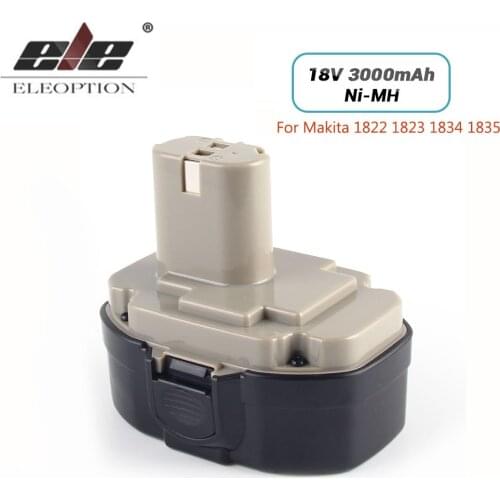 3000mAh 18V Ni-MH Replacement Battery for Makita 1822 1823 1834 1835 192827-3 192829-9 193159-1 193140-2 193102-0