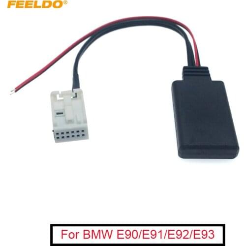 FEELDO 1PC Car Wireless Bluetooth Module Receiver Stereo Music AUX Adapter For BMW 3 Series (E90/E91/E92/E93) Audio AUX Cable