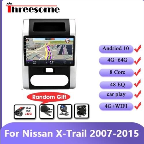 Android 10 8 Core 4G+64G Car Radio Multimedia Player Navigation 2Din GPS For Nissan X-Trail 2007-2015 Split Screen 4G+wifi RDS