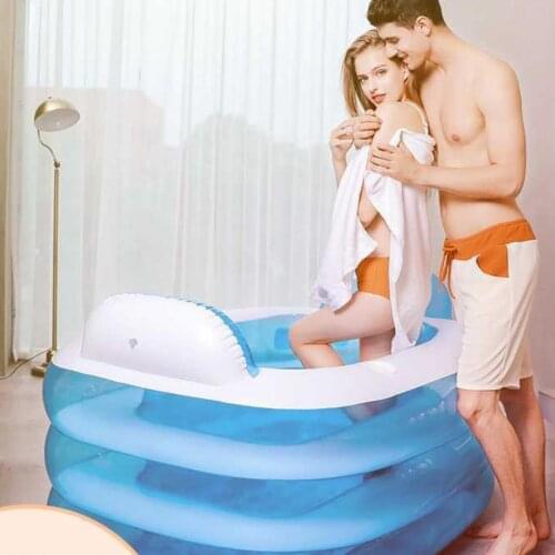 Household inflatable bucket baby bath bucket adults fold the whole body double oversized tub baby inflatable bucket bath