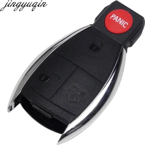 Jingyuqin 10pcs/Lot New style Remote Car Key Shell Flip Fob for Benz 3 Button No Chip Auto Key Cover Case