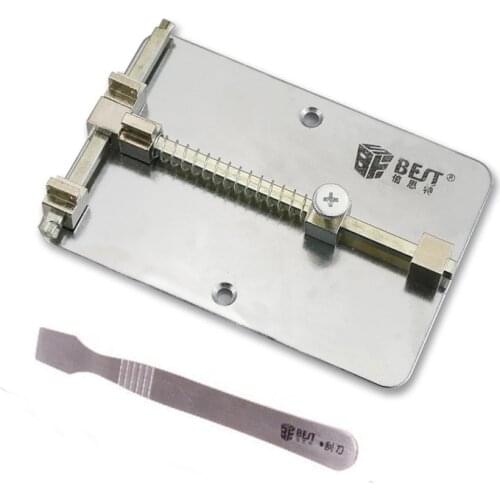 Wholesale BST-M001A Stainless Steel Mobile phone PCB Holder Jig Fixtures Universal Soldering Station Scraper Phone Repair Tools