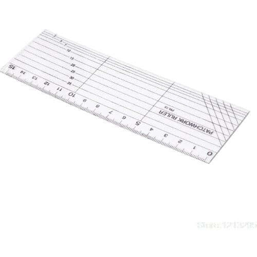 Sewing Patchwork Tailor Foot Aligned Ruler Quilting Grid Cutting DIY Craft 15cm