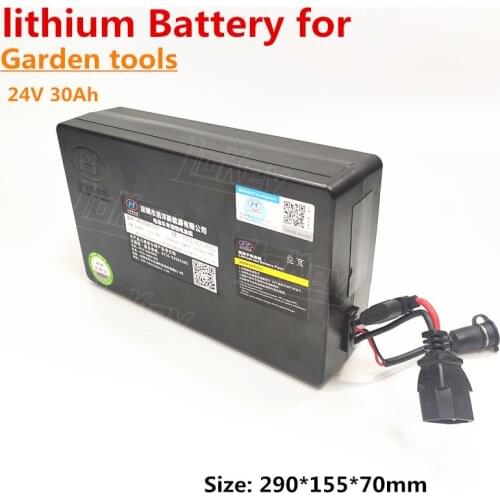 24V 30AH 720W lithium li-ion battery special for garden tools electronic lawn mower hedge trimmer +fast charger