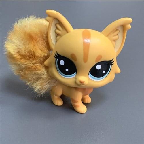 Little Pet Orange Cat Fuzzy Tail Kitty Maine Coon Flufftail Action Figures Animal Doll LPS Toys Kids Xmas Birthday Gift