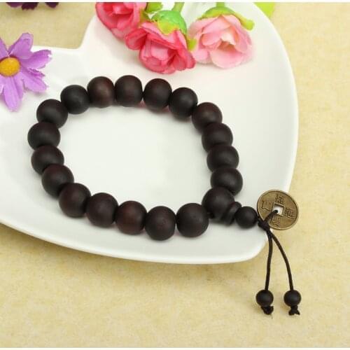 Mens Wood Buddha Buddhist Prayer Beads Tibet Bracelet Mala Bangle Wrist Ornament